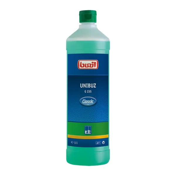 Unibuz Classic Edition 1L biologisch abbaubarer Allzweckreiniger in grüner Flasche.