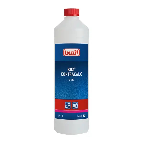 Buzil Contracalc Entkalker in einer 1L Flasche zur Entfernung von Kalkablagerungen.