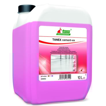Tanex Cement-ex 10L Kanister mit pinker Flüssigkeit.