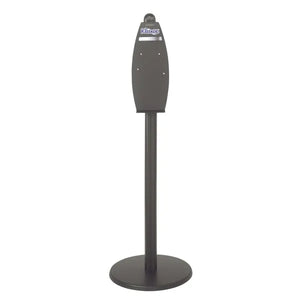 Schwarzer Kunststoffständer für Schaumseifenspender mit Kleenex-Logo.