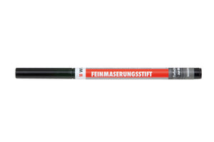 Retuschierstift mit feiner Spitze und Lack für präzises Ausbessern von kleinen Schäden.