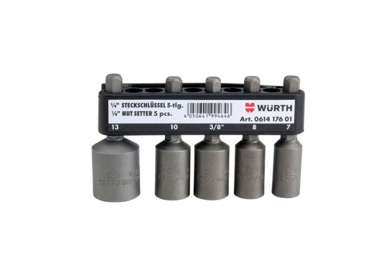 Steckschlüsselklingen-Satz Maschinenauf.-KFTSTESHSL-1/4ZO-SET-MAGN-L51MM-5TLG     Verpackungsinhalt    1 Einheit