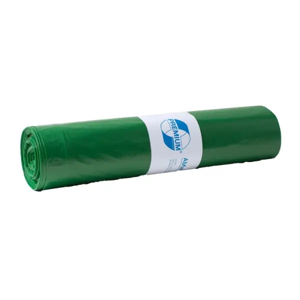 Garbage bags PREMIUM, LDPE, 70L, green, 575x1000mm, 60my, 25 pcs/roll.