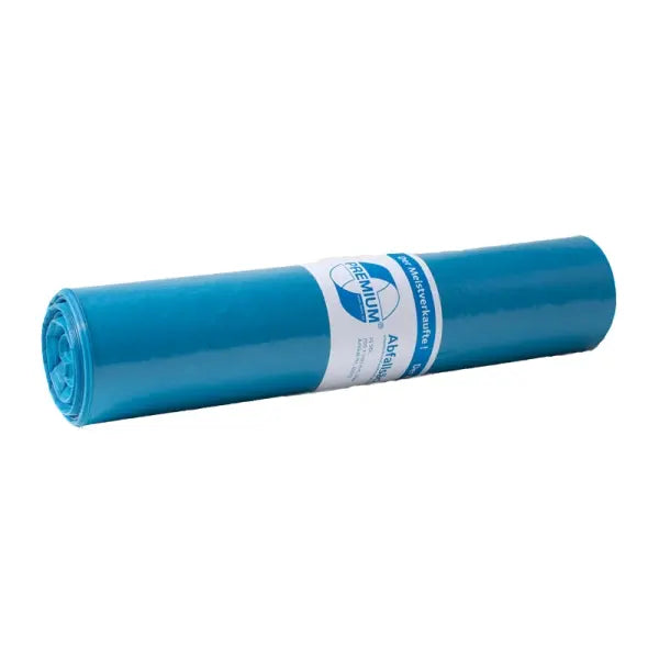 Garbage bags PREMIUM, LDPE, 120L, blue, 700x1100mm, 60my, 25 pcs/roll.