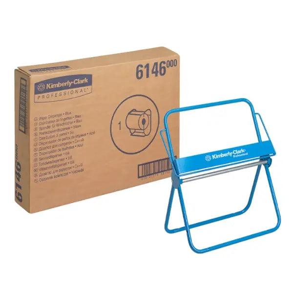 Kimberly-Clark Tischspender für große Metallteile in Blau.