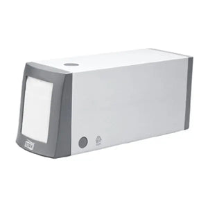 Tork Serviettenspender aus Aluminium und Kunststoff für 25x30 cm Servietten.