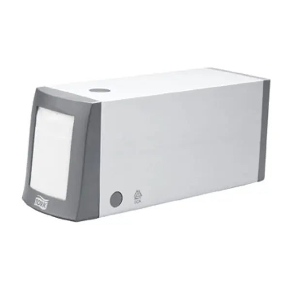 Tork Serviettenspender aus Aluminium und Kunststoff für 25x30 cm Servietten.