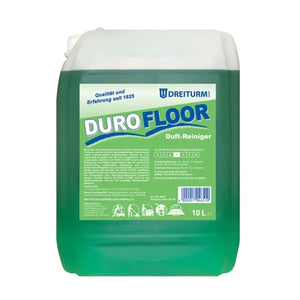 10-liter canister of Duro Floor, a pH-neutral cleaner for hard floors.