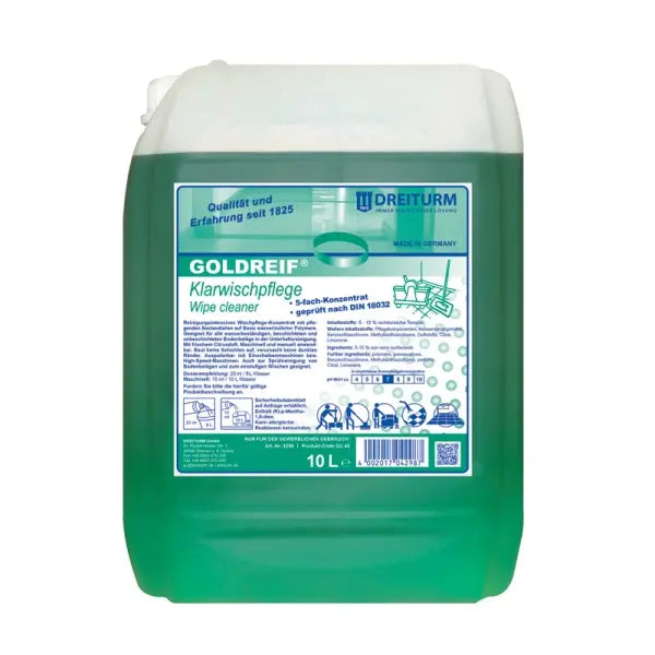Goldreif Klarwischpflege 10L Kanister mit Reinigungsmittel für Böden