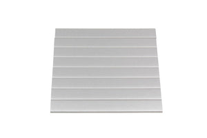 Aluminium Möbelrollladen in gebürstetem Finish, wetterfest und pflegeleicht für Möbel.