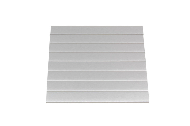 Aluminium Möbelrollladen in gebürstetem Finish, wetterfest und pflegeleicht für Möbel.