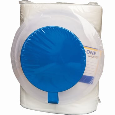 Paket mit 90 einzeln verpackten Desifor One Wipe Vliestüchern zur Oberflächendesinfektion