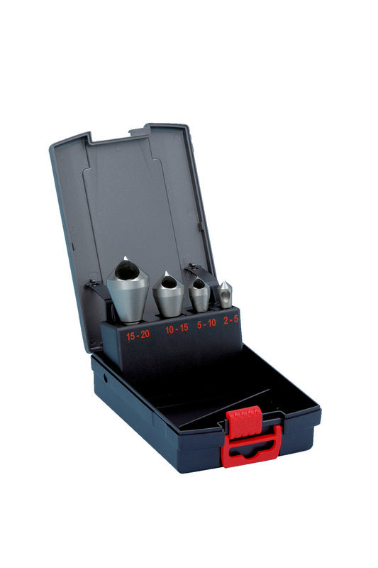 Querlochsenker Sortiment mit verschiedenen Durchmessern aus HSCO-Stahl für präzise Anwendungen.