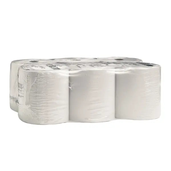 Handtuchpapier Hostess Natura, 2-lagig, weiß, 6 Rollen