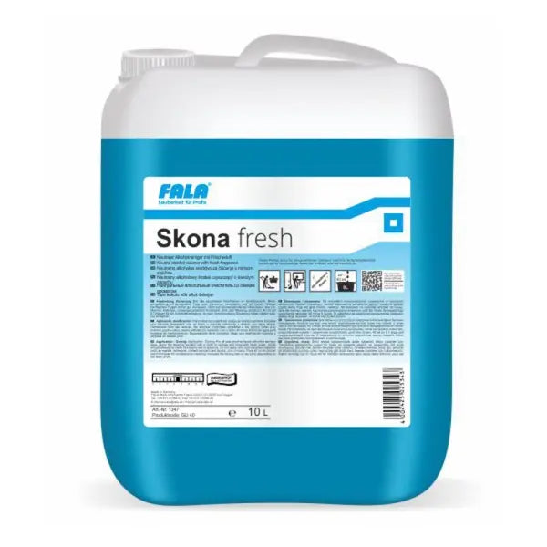 Skona Fresh 10L Kanister mit Reinigungsmittel und frischem Duft.