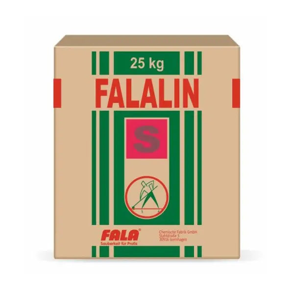 Falalin S Reinigungspulver in einem 25kg Karton.