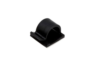 Schwarzer Klebsockhalt Cordclip D16, 10 Stück, zur Kabelbefestigung und -organisation.
