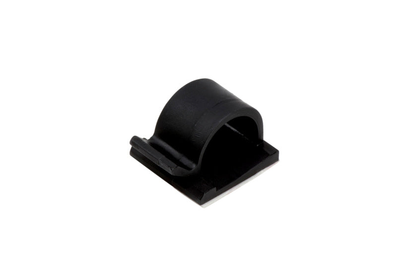 Schwarzer Klebsockhalt Cordclip D16, 10 Stück, zur Kabelbefestigung und -organisation.