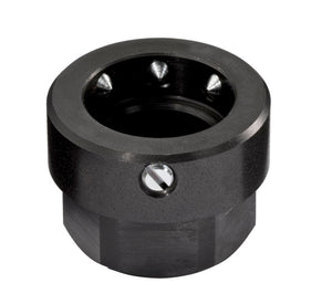 Robuster Halter für Schneideisen mit ergonomischem Design und rutschfester Basis in Schwarz.