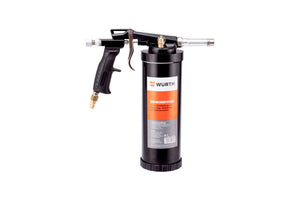 Schwarze Becherpistole für Unterbodenschutz mit ergonomischem Griff und präziser Dosierung.