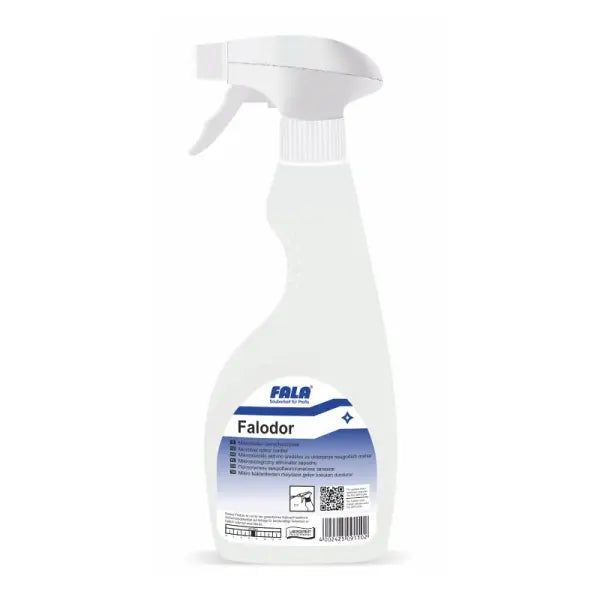 Flasche mit Haushaltsreiniger Falodor und Citrusduft.