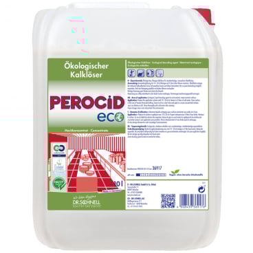 10L Kanister des umweltfreundlichen Reinigers Perocid Eco für professionelle Anwendungen.