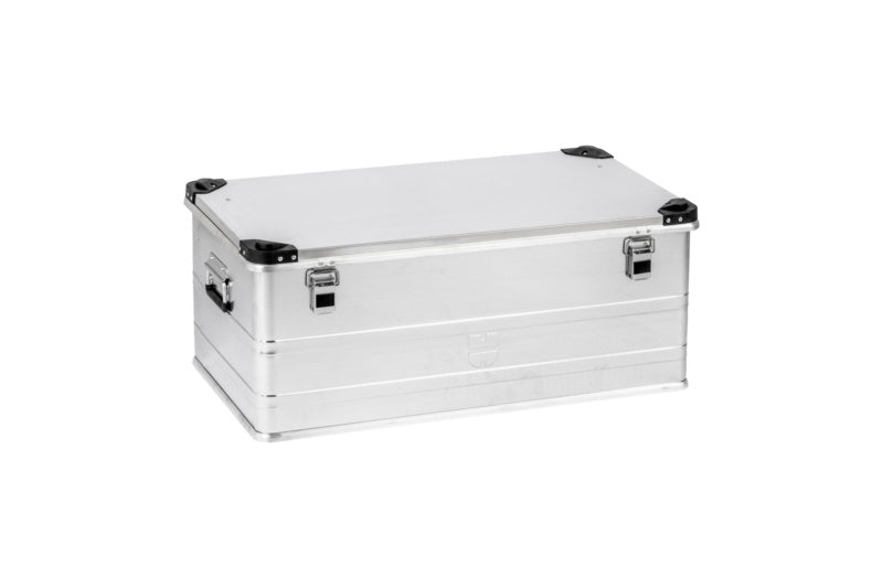Aluminiumbox-ALUBOX-DECKEL mit robustem Design und fest schließendem Deckel für Werkzeuge.