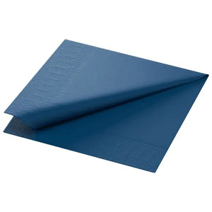 Dunkelblaue Zelltuch-Serviette 33x33cm mit 1/4-Falz