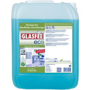 10L Kanister der Glasfee ECO, umweltfreundliches Reinigungsmittel für Glasflächen.
