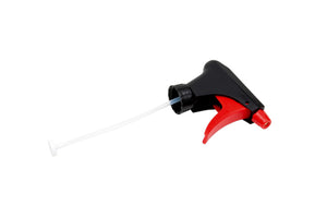 Drei transparente Sprühgeräte SPRGER-PIST mit 1000 ml Fassungsvermögen und ergonomischem Griff.