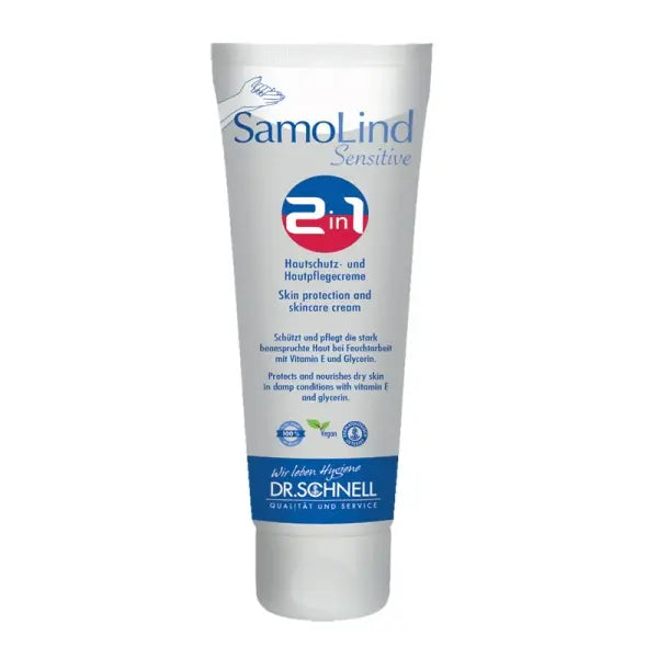 Samolind Sensitive 2in1 Hautpflegecreme in 50ml Tube für empfindliche Haut, beruhigend und feuchtigkeitsspendend