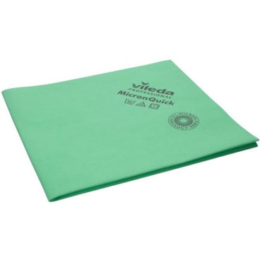 Grünes Vileda MicronQuick Mikrofasertuch 38x40cm.