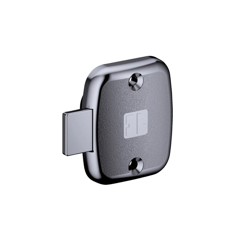 Möbelschloss MS5000 mit verchromter Oberfläche und robustem Design für Möbel und Schränke.