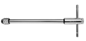 Werkzeughalter Gewindeschneider mit ergonomischem Griff und robuster, verchromter Oberfläche.