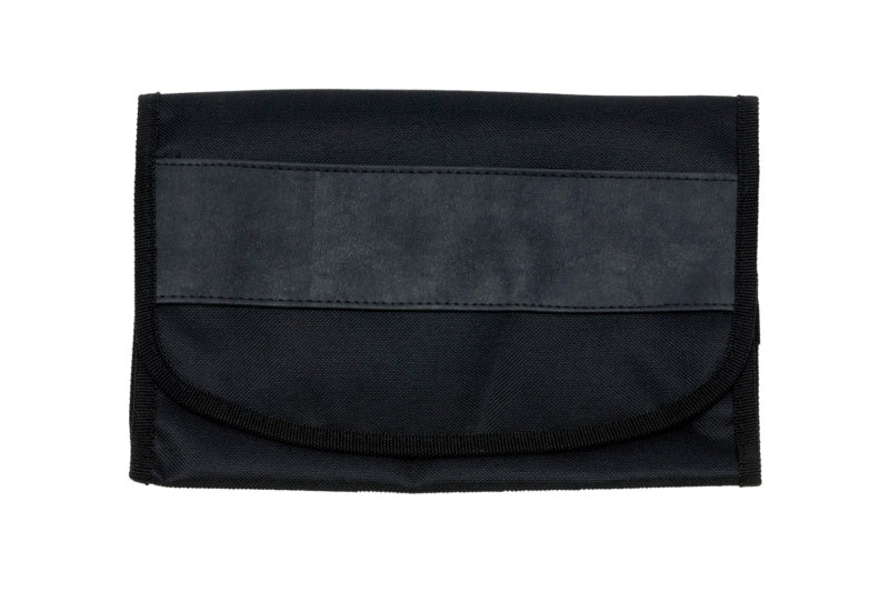 Black document holder for vehicle papers, designed to hold 12 units.