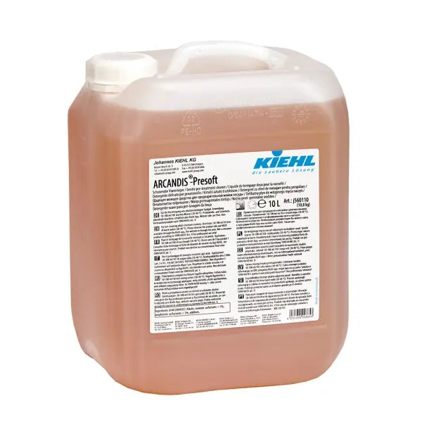 Ein 10L Kanister Arcandis Presoft Weichspüler in Rosa.