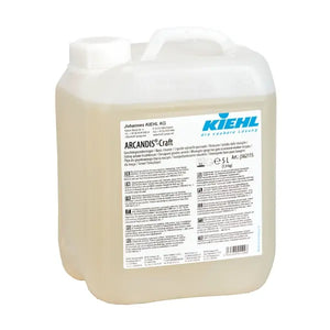 Ein 5L Kanister aus robustem Kunststoff mit Tragegriff.