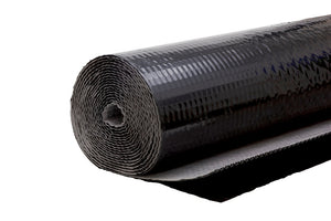 Dreilagige Noppenbahn 2x15 Meter für Baustellen mit Noppenstruktur zur Drainage und Schutz.