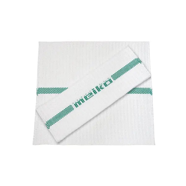 Meiko Textil Frottee Spültuch 40x40cm natur mit grünen Streifen