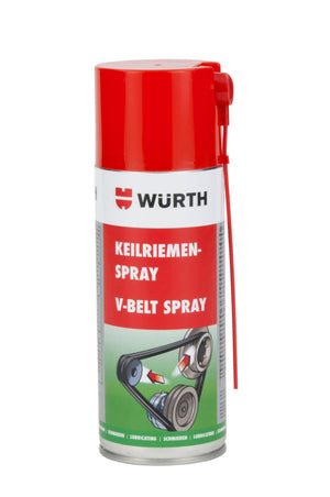 Sprühdose mit 400 ml Keilriemenspray zur Pflege und Wartung von Keilriemen.