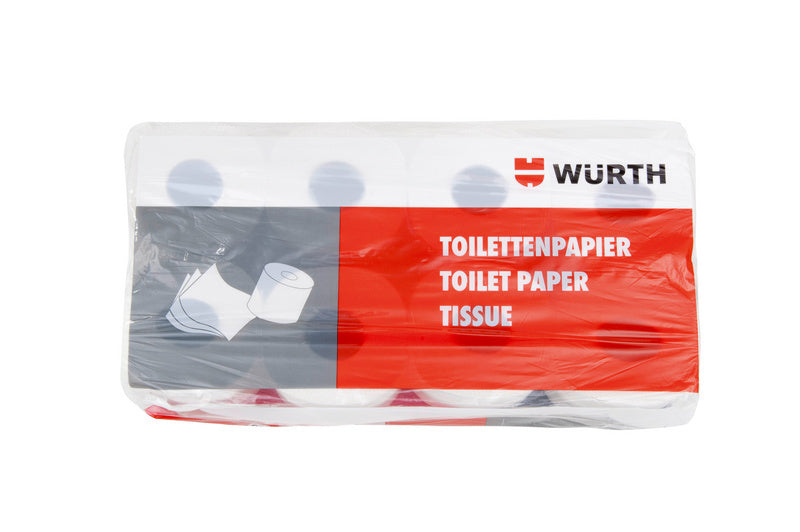 Weißes, 3-lagiges Toilettenpapier mit 250 Blättern pro Rolle, verpackt in 72 Einheiten.
