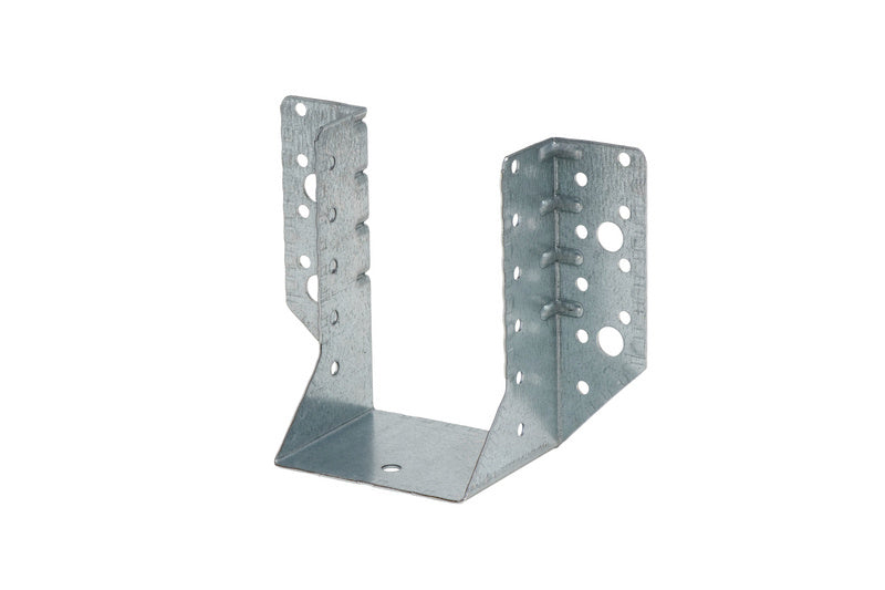 Balkenschuh aus Edelstahl, 140 mm breit, 180 mm hoch, 1,5 mm dick, für stabile Holzverbindungen.