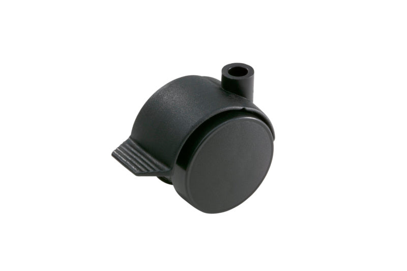 Möbelrolle MOEBLDPROLL-HART mit 75 mm Durchmesser und integriertem Bremssystem für einfache Handhabung.