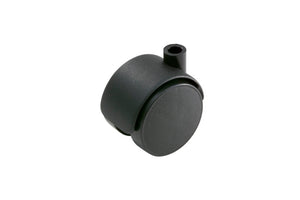 Robuste Möbelrolle MOEBLDPROLL-KST mit 360-Grad-Drehung und gummierter Oberfläche für schonenden Bodenschutz.