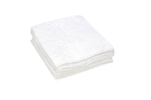 Weißes Ölbindetuch in der Größe 38x46 cm, verpackt in 25 Stück.