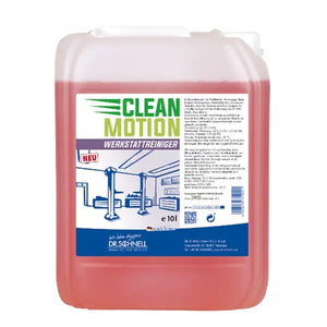 10-Liter-Kanister des Cleanmotion Werkstattreinigers mit klarer, umweltfreundlicher Formel.