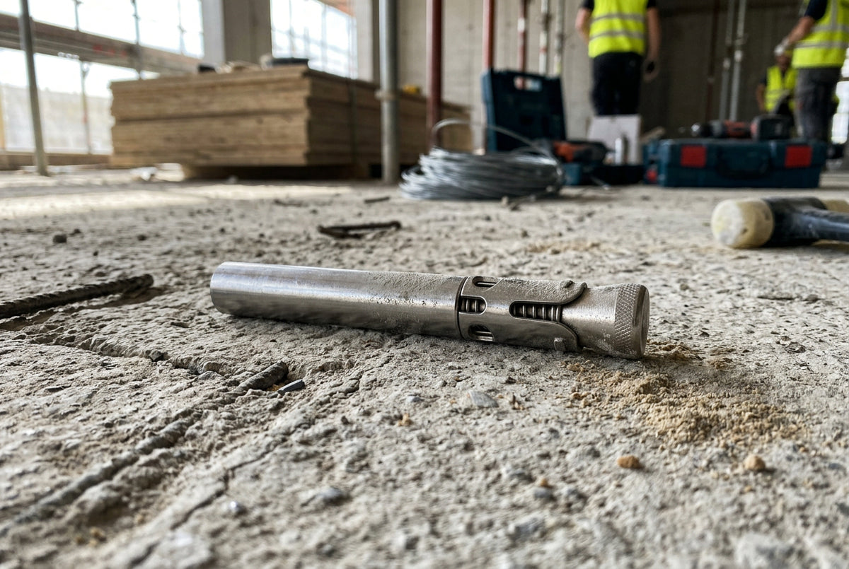 Fixanker Innengewinde DBL aus hochfestem Stahl mit korrosionsbeständiger Oberfläche.