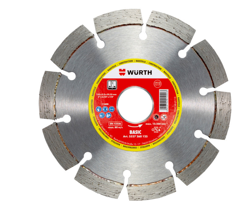 Diamanttrennscheibe TSHB DIA BASIC mit speziellen Diamantsegmenten für präzise Schnitte.