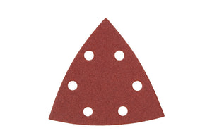 Dreieckiges Schleifpapier mit Klettverschluss für trockenen Schliff an schwer zugänglichen Stellen.