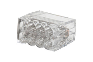 Kompakte Schrumpfverbinder für Drahtverbindungen, Durchmesser 0,5 bis 2,5 mm², 100 Einheiten.